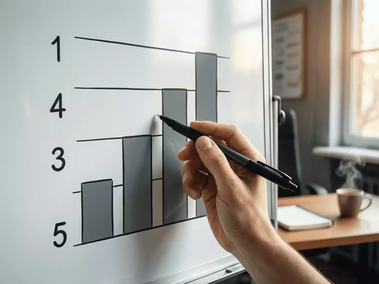 Escala visual de niveles de confianza del 1 al 5 para sistema de stakes
