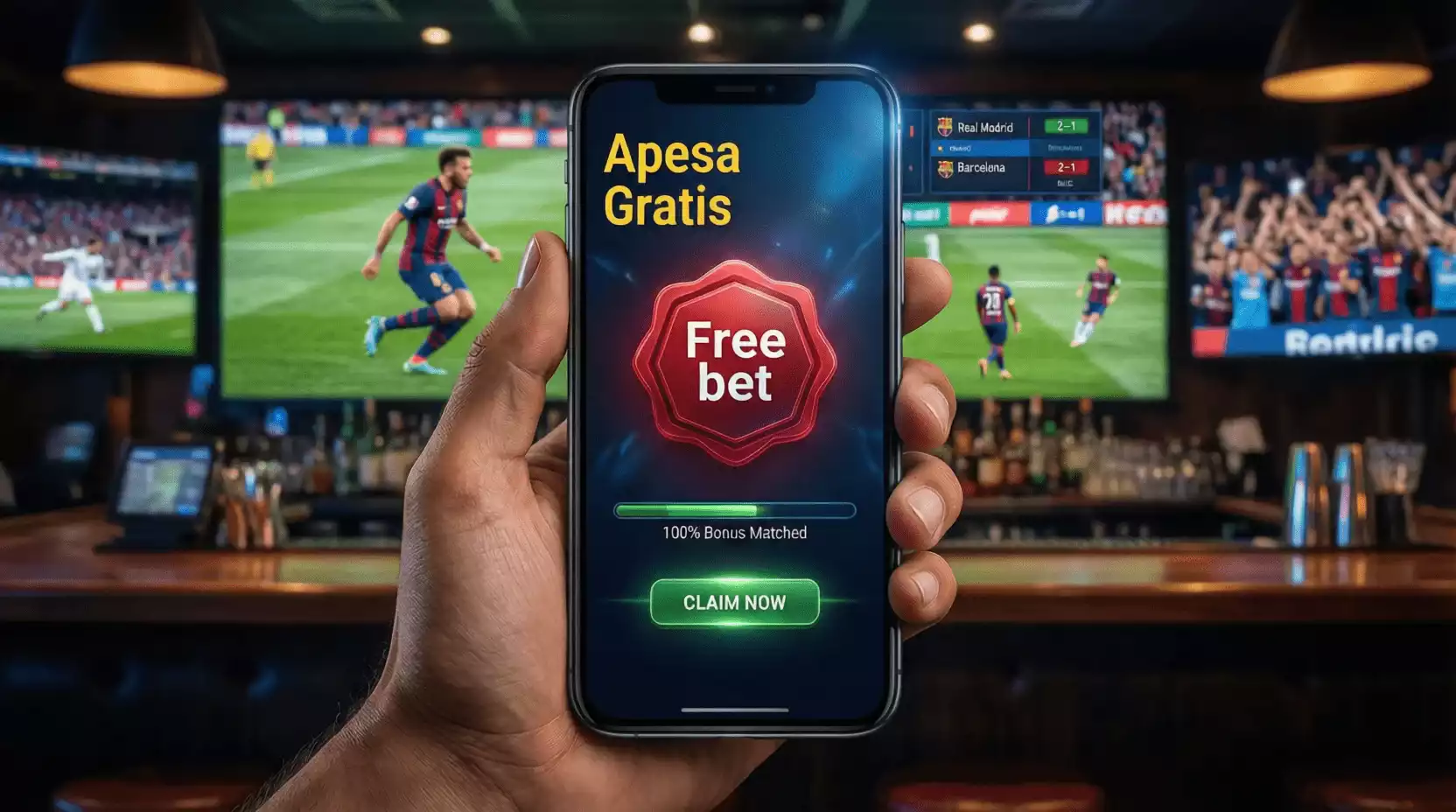 Apuesta gratuita siendo utilizada en una plataforma de apuestas deportivas