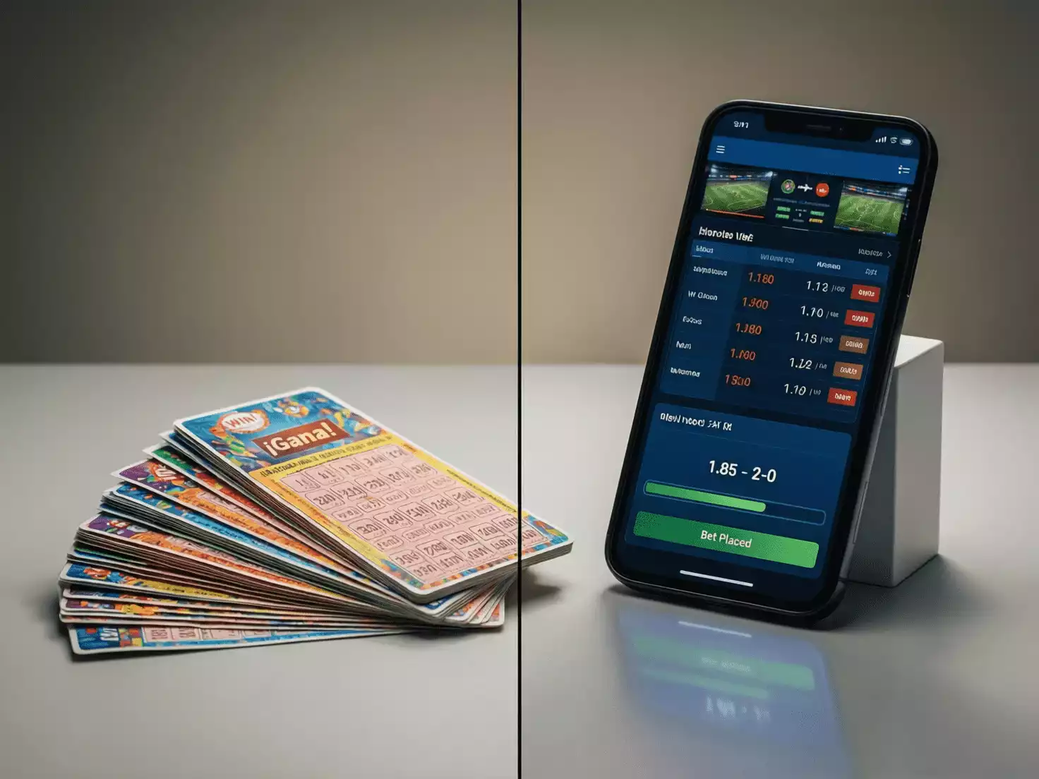 Comparación visual entre fiscalidad de loterías y apuestas deportivas